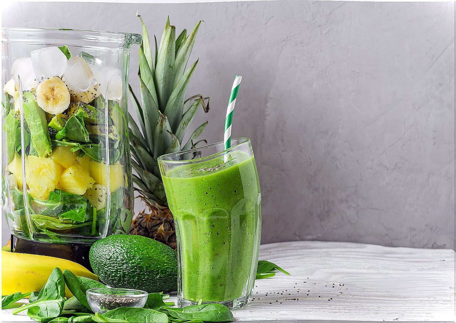 Mixed green smoothies