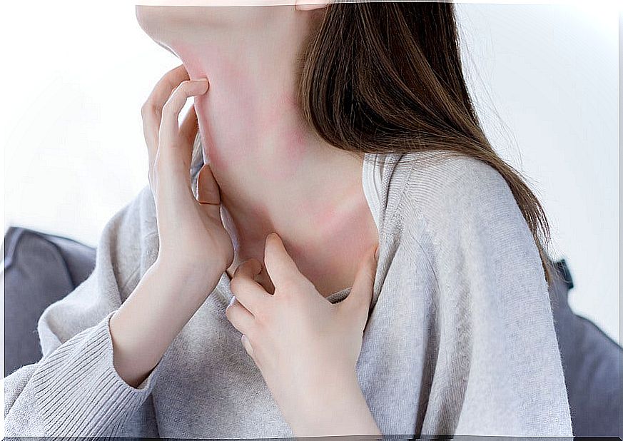 Appearance of hives or rashes