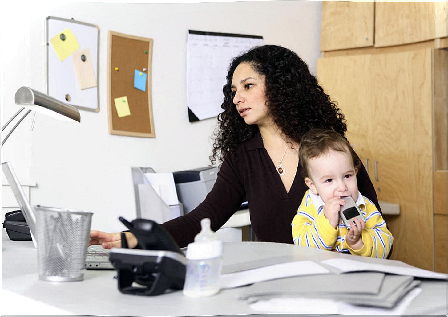 mother working