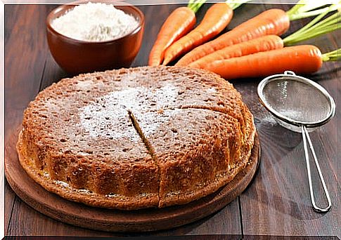 Sponge cakes with carrot and apple