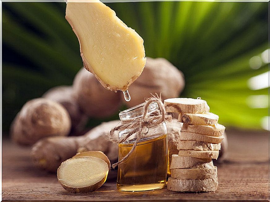 Ginger is one of the ingredients of the anti-inflammatory lotion for muscles and joints