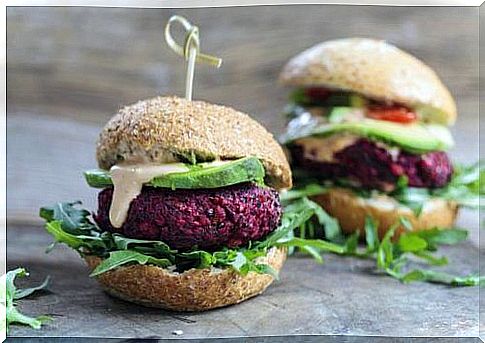 Bean burgers for vegetarians.