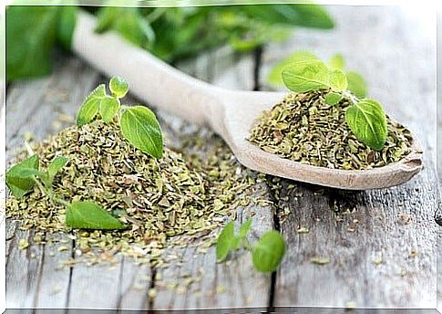 spoon with oregano