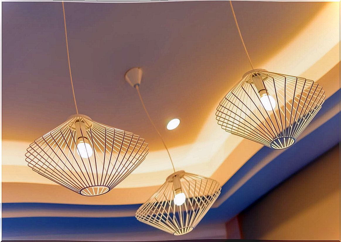 LED ceiling lights.