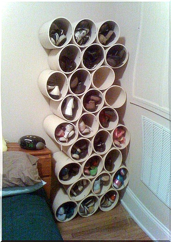 PVC shoe organizer.