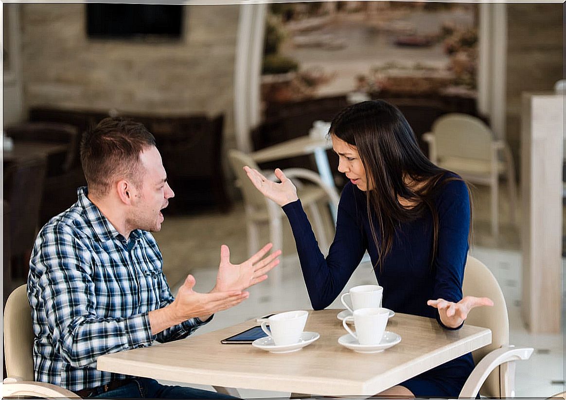 Angry man for being a jealous person