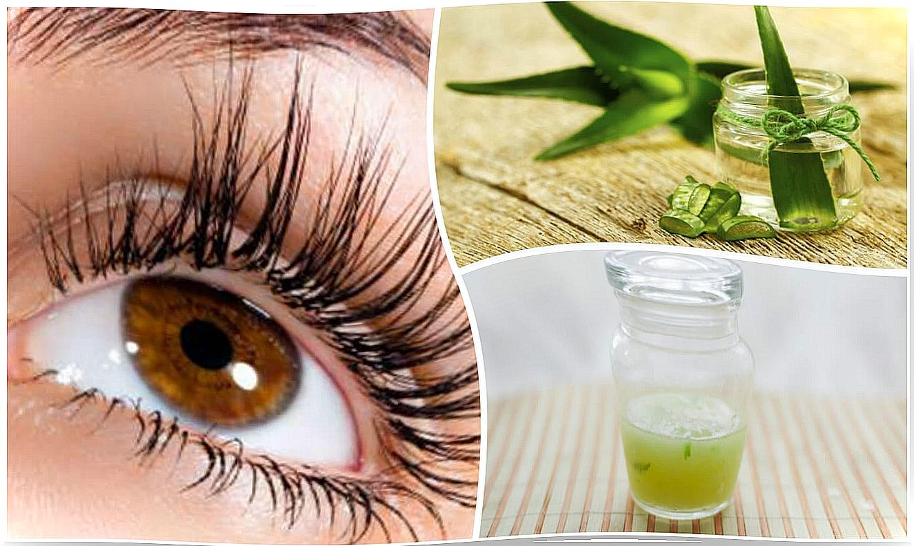 Strengthen and lengthen lashes with this aloe vera and vitamin E treatment