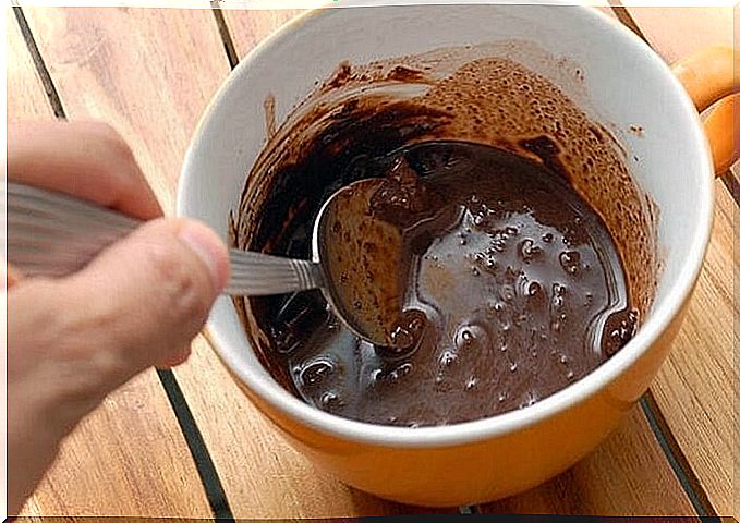 Cocoa powder and olive oil